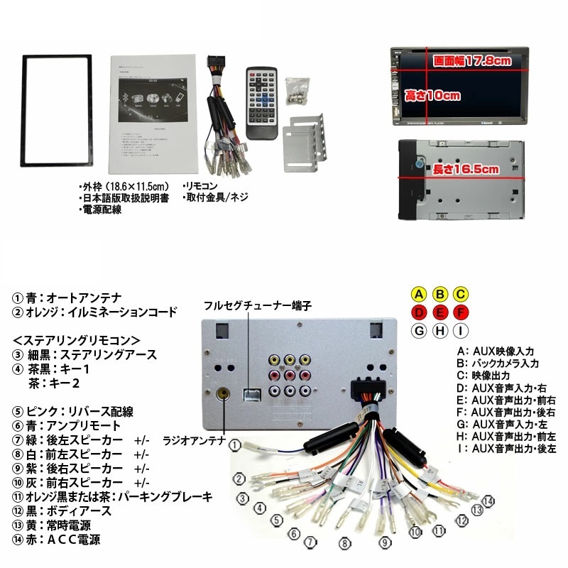 ２ＤＩＮ車載ＤＶＤプレーヤー７インチタッチパネル 地デジCPRM対応 スマホ連動 ラジオ USB SD 動画 音楽再生_画像6