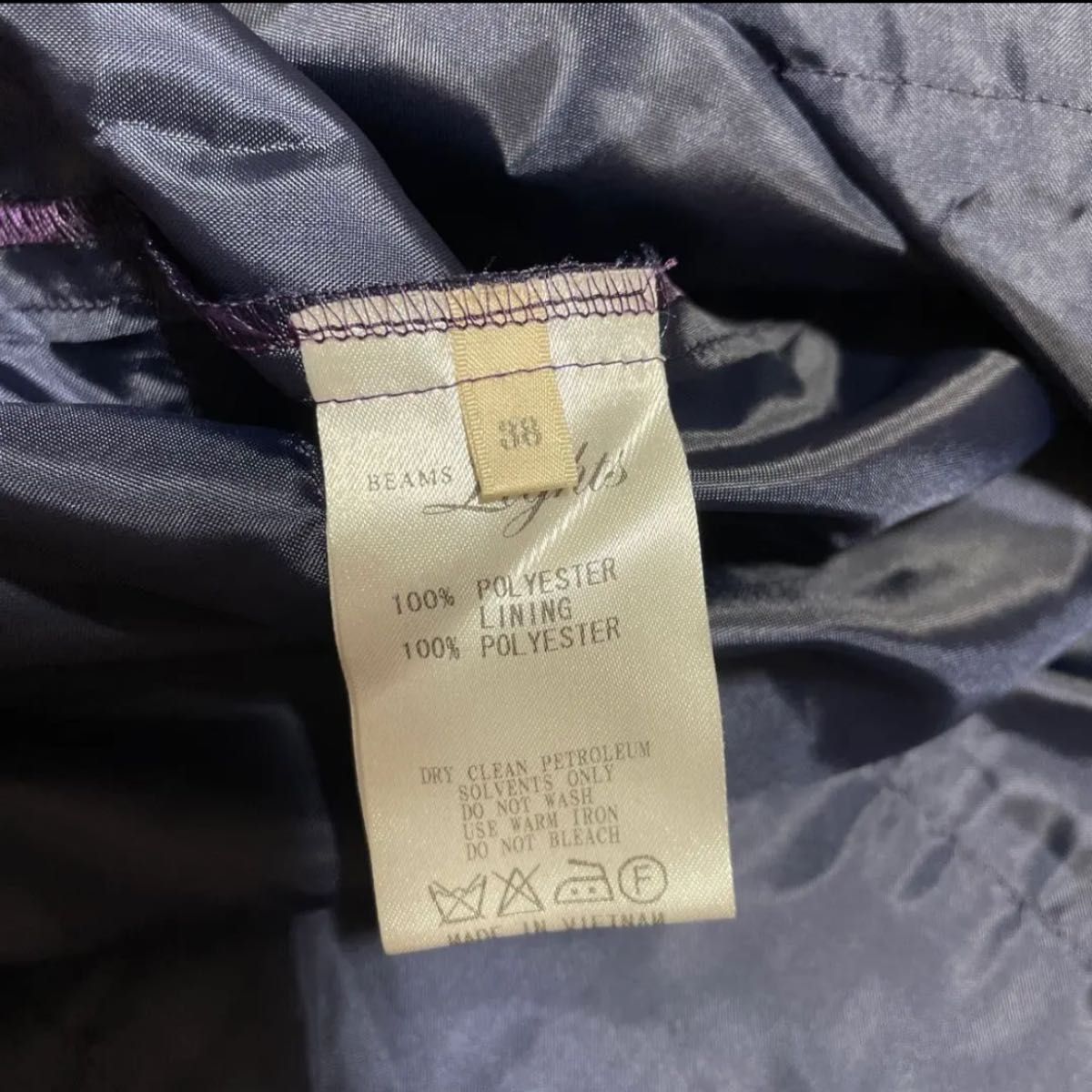 【美品】BEAMSLIGHTS ビームス　パープル　プリーツ　ドレス　紫　38 M ワンピース　袖なし　ノースリーブ　パーティ　
