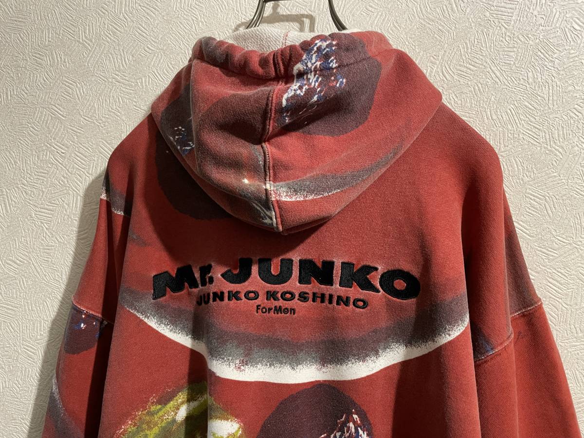 ◯ Vintage Mr. JUNKO KOSHINO プラネット パーカー / ジュンココシノ スウェット フーディ 惑星 宇宙 赤 M Mens #Sirchive_画像4