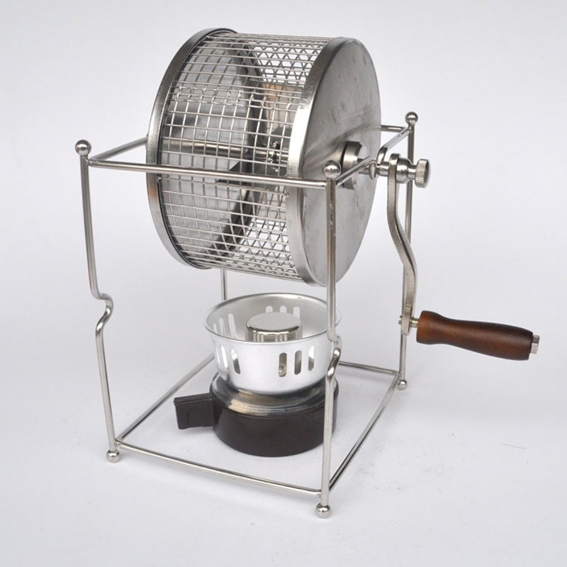 コーヒー 豆焼き機 豆焙煎機 手動 豆 ロースター ミニ ベーキングメーカー DIY 小型 ステンレス ローラー 自家焙煎 ハンドメイド：ga12