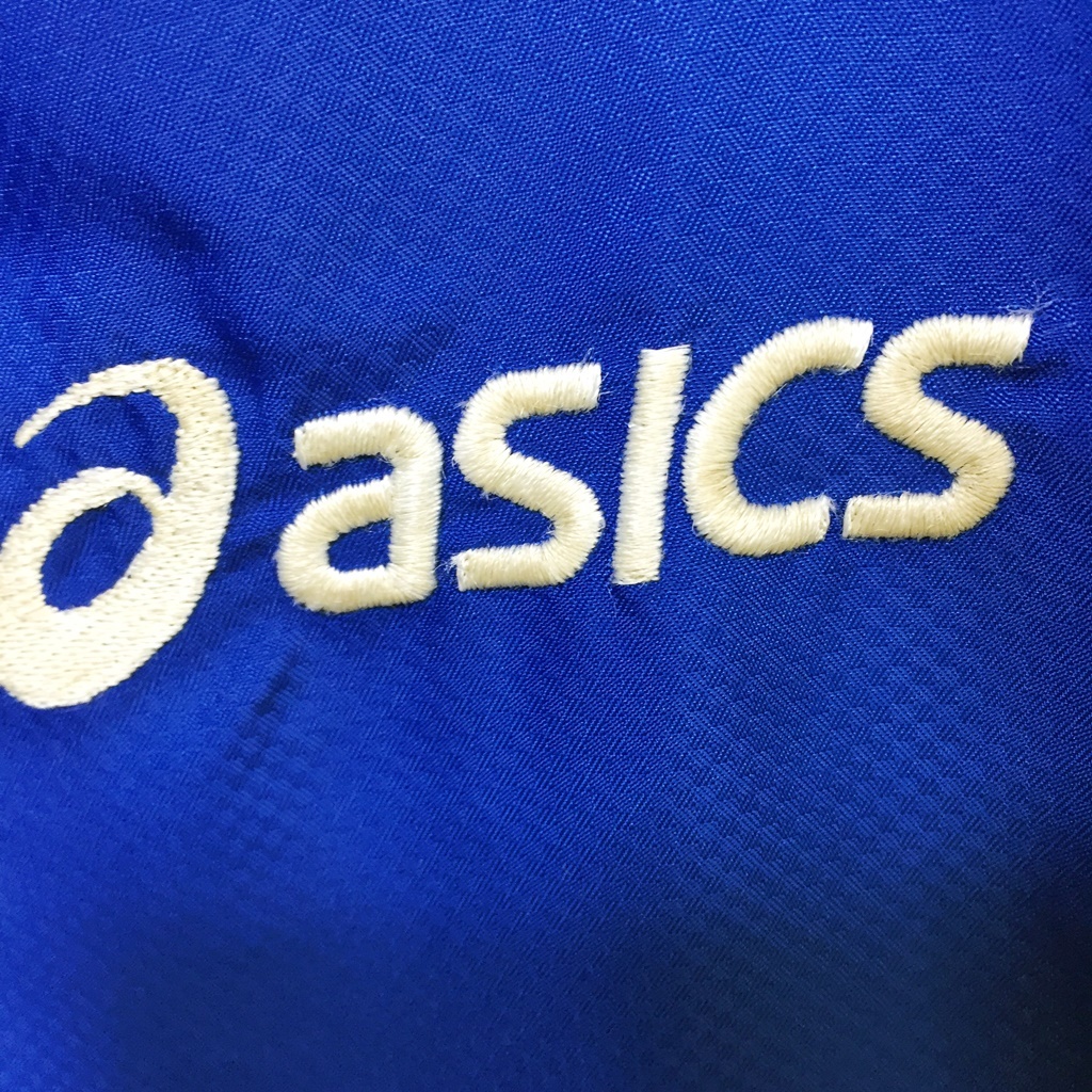 【人気】asics/アシックス ジャージ セットアップ 2点セット ポリエステル100％ ブルー ジャケット サイズL/パンツ サイズM/S5278_画像4