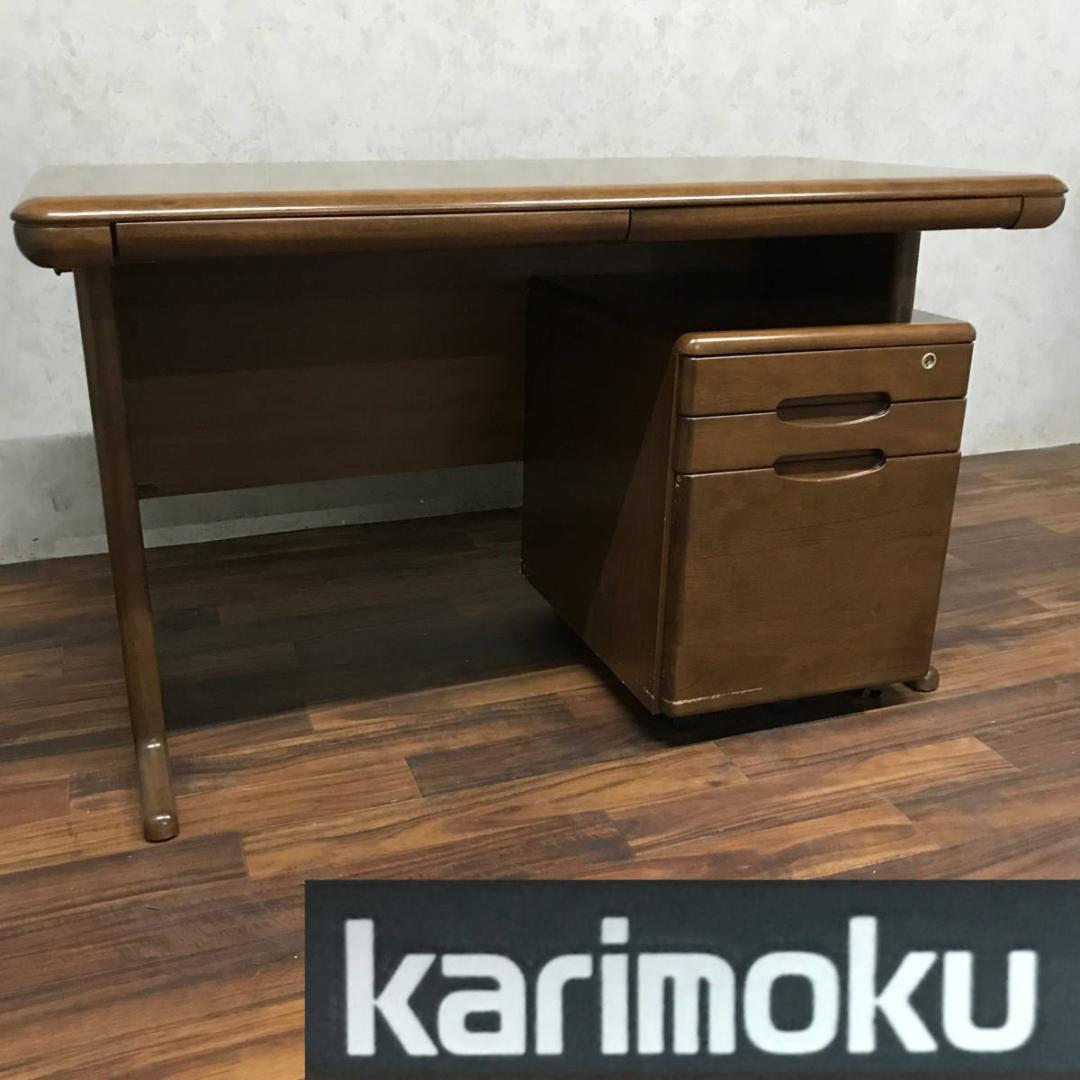 ヤフオク! - pa2/65 karimoku 学習机 サイドワゴン セッ...