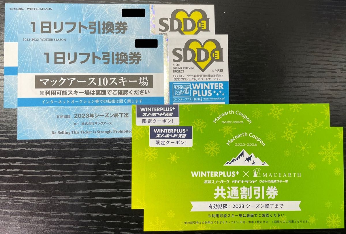 マックアース10スキー場 1日リフト引き換え券 - ウィンタースポーツ