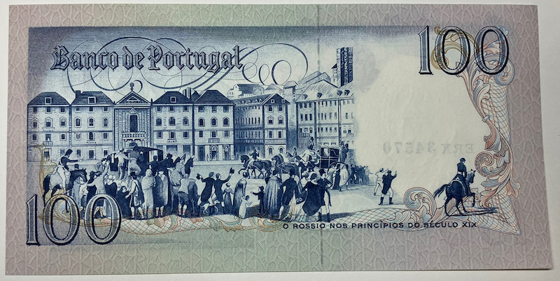 【旧紙幣】 ポルトガル・100エスクードス、1985年_画像2