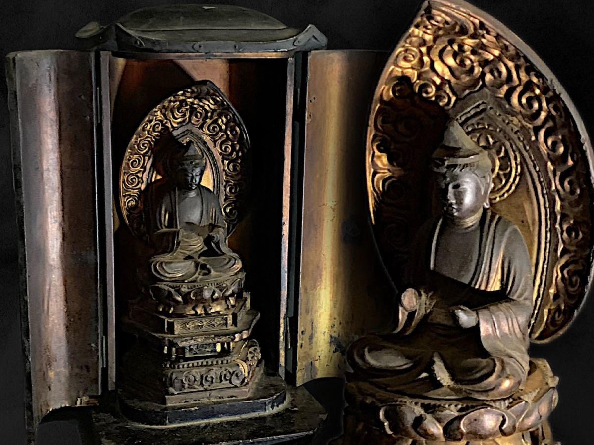 Yahoo!オークション - 時代 阿弥陀如来仏像 坐像 仏像 仏教美術 木造
