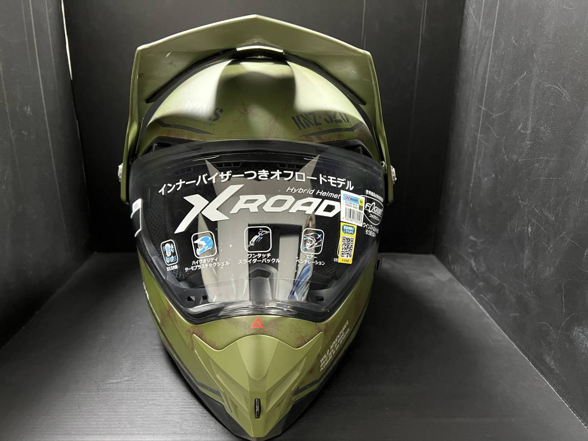 WINS ウインズ X-ROAD COMBAT エックスロード コンバット ヘルメット M D13マットアーミー グリーン/ブラック 定価29480円 (A50107-3)_画像3