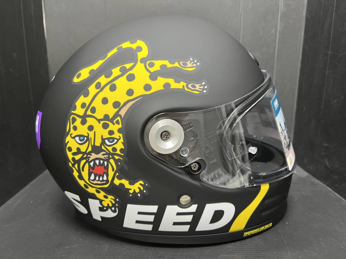 限定 SHOEI ショウエイ Glamstar グラムスター チーターカスタム ヘルメット ブラック/イエロー TC-5 XL (A50108-3) _画像7