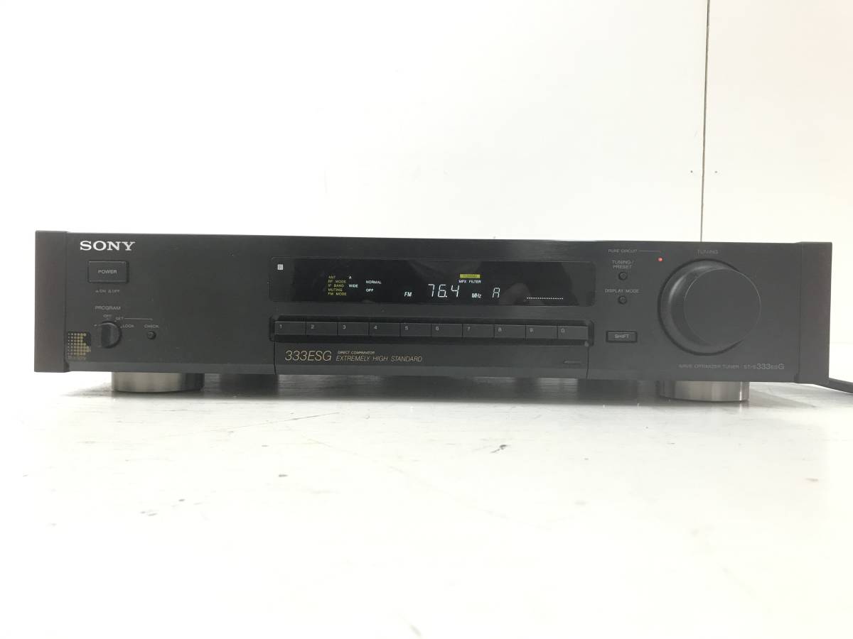 曲/SONY/ステレオFM・AMチューナー/ST-S333ESG/通電確認済/動作未確認/オーディオ機器/ソニー/曲-7 STの画像2