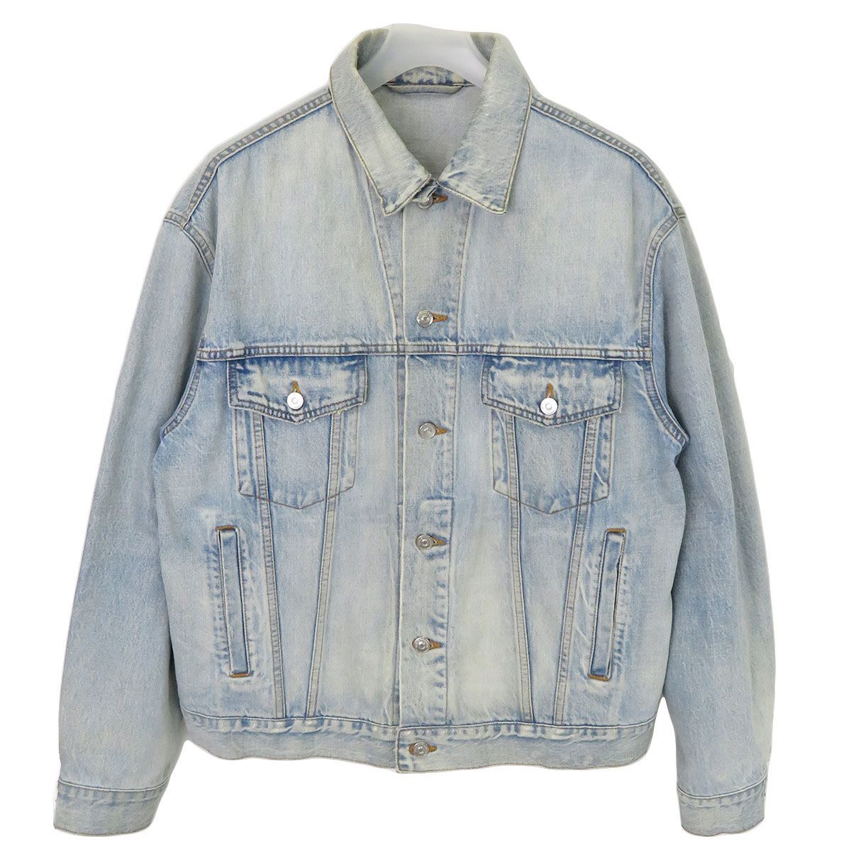 格安爆買い】 18ss BALENCIAGA ロゴ デニムジャケット 44の通販 by