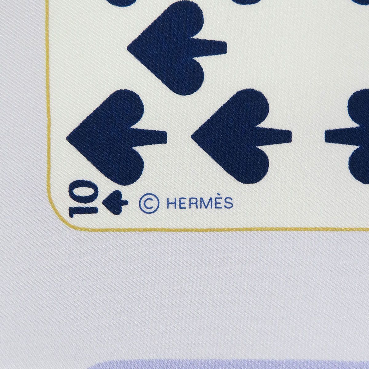 エルメス カレ 90 Jeu de Cartes シルク 大判 スカーフ トランプ 総柄