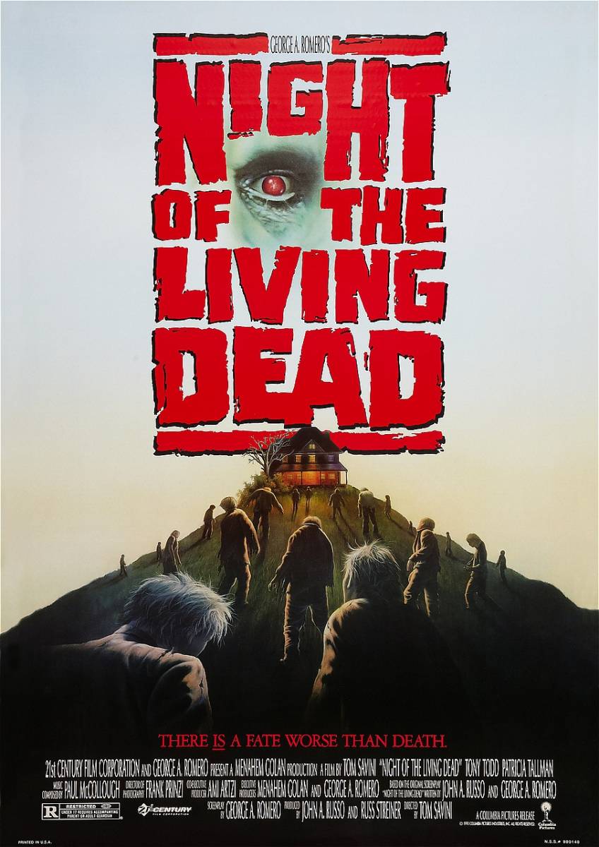 ポスター『ナイト・オブ・ザ・リビングデッド/死霊創世紀』（Night of the Living Dead）1990年★ジョージ・A・ロメロ/トム・サヴィーニ_ポスターサイズ：29.7cm × 42cm