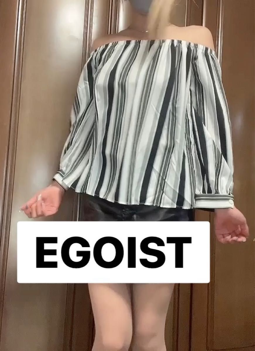EGOIST  シャツカラーオフショルTOP