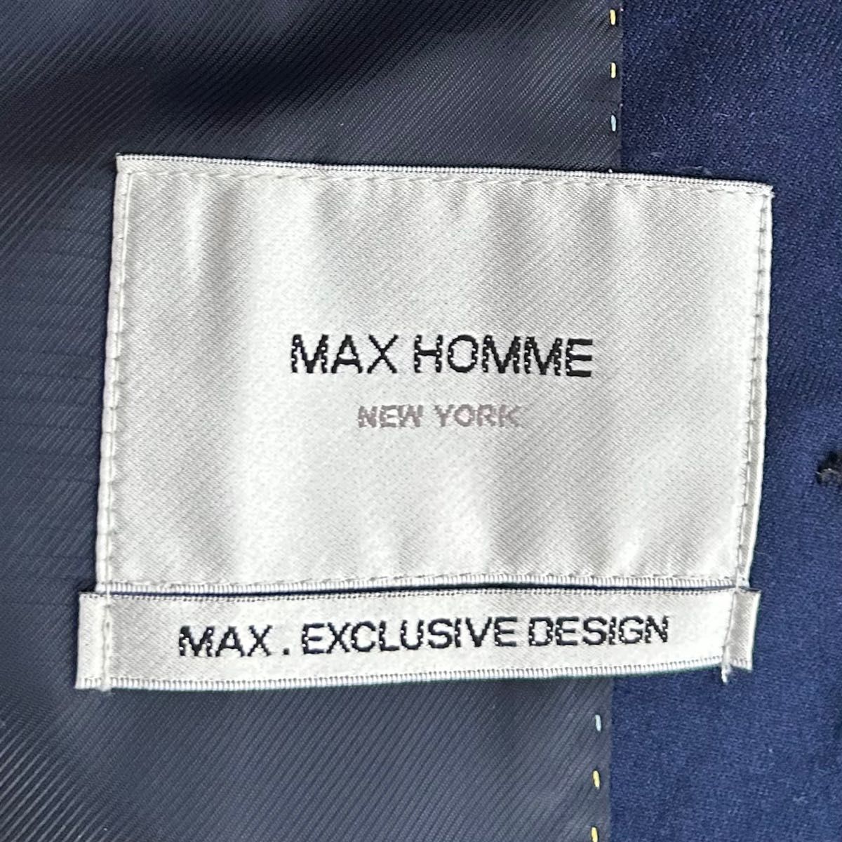 MAX HOMME NEW YORK テーラードジャケット ダブル 紺ブレ ダブル MAX HOMME NEW YORK テーラードジャケット ダブル 紺ブレ ダブル