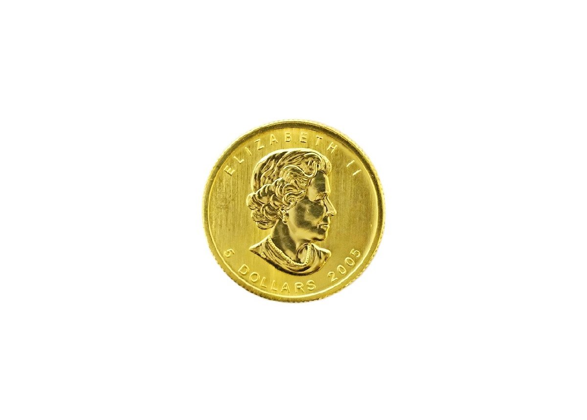 K24 メイプルリーフ 金貨  1/10oz 2005の画像1