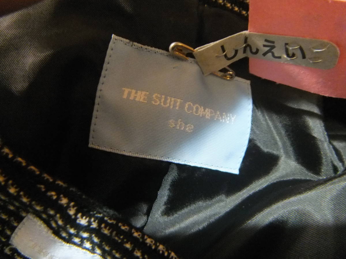 THE SUIT company she ザスーツカンパニー シー サイズ38 セットアップ スーツ ジャケット スカート レディース メ14939_画像7