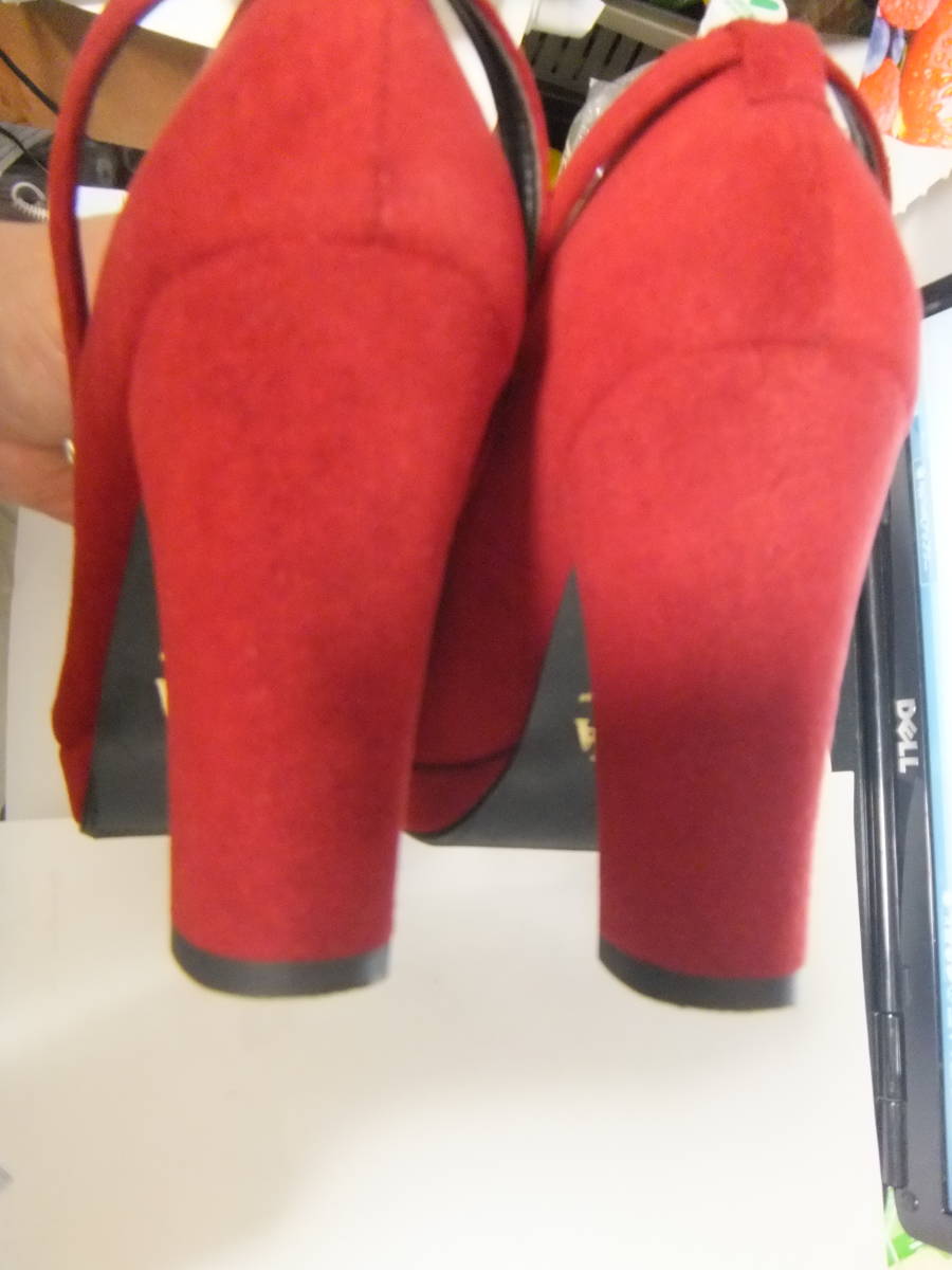  beautiful goods made in Japan Esperanza ESPERANZA size 22cm high heel pumps shoes shoes red control H