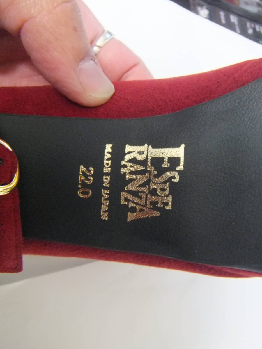  beautiful goods made in Japan Esperanza ESPERANZA size 22cm high heel pumps shoes shoes red control H