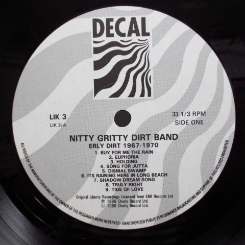 NITTY GRITTY DIRT BAND-Early Dirt 1967-1970 (UK Comp.)_画像3