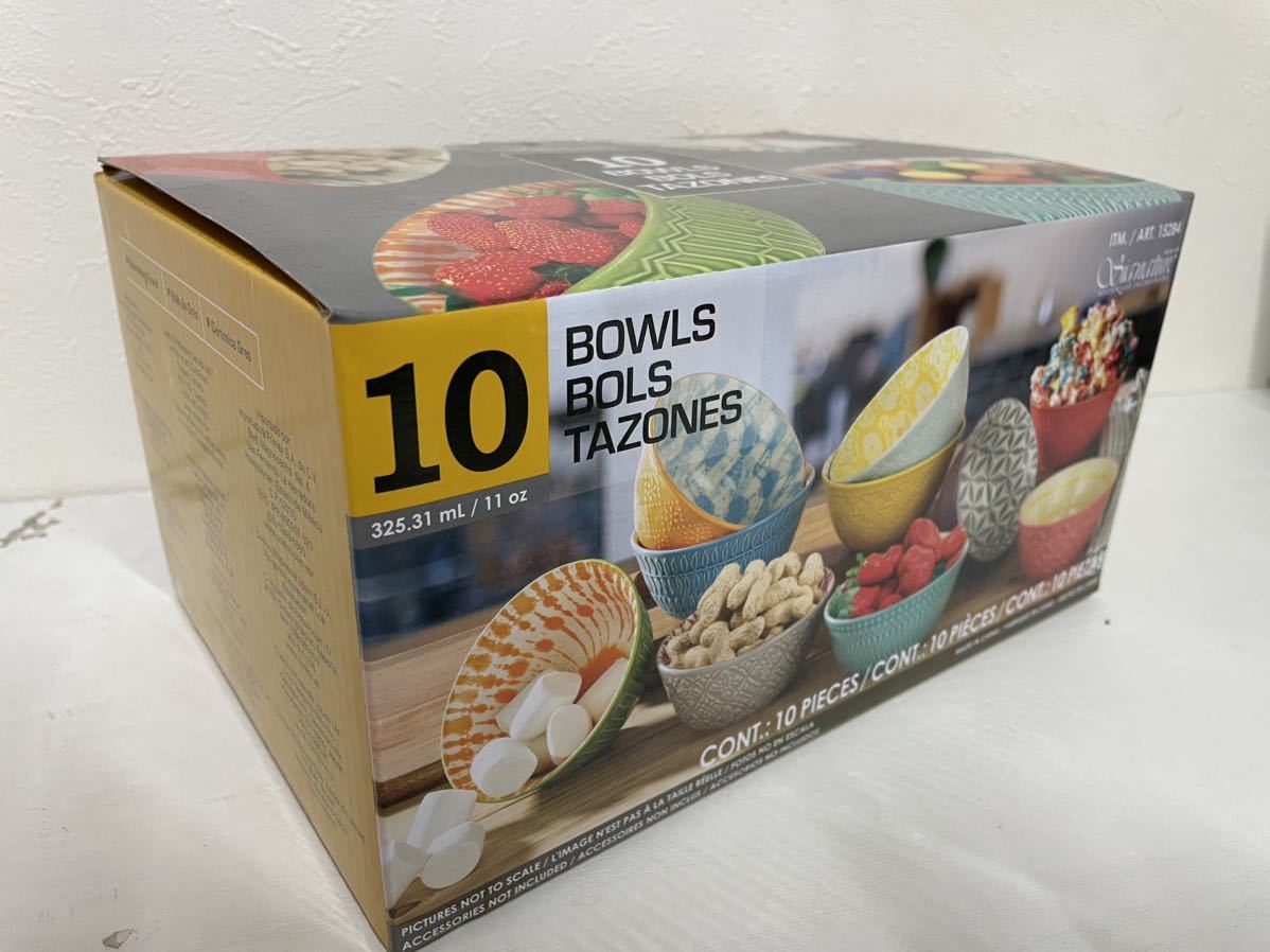 【未使用未開封品】コストコ 10BOWLS BOLS TAZONES ボウル 10個セットの画像2