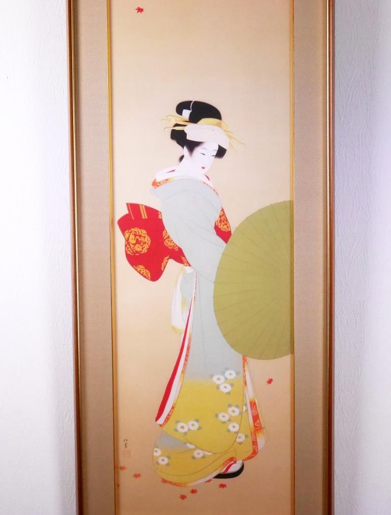 高品質SALE ヤフオク! - 上村松園『紅葉可里図』 絹本工芸画 監修