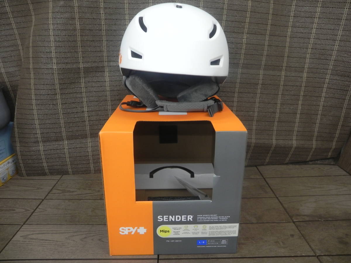 ○SPY スパイ 大人用スノーヘルメット SENDER MIPSテクノロジー搭載 白　ホワイト サイズ L/G 59-62cm　展示品_画像1