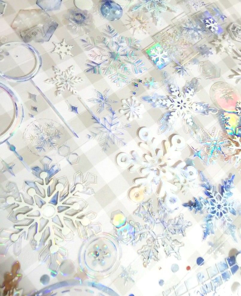 【切り売り】海外マステ 装飾マステ 雪、冬系 2種セット