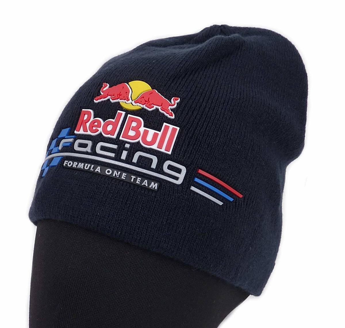 ペペジーンズ Pepe Jeans レッドブル Red Bull Racing レーシング ラバーロゴ ビーニーニットキャップ（ダークネイビー） [並行輸入品]