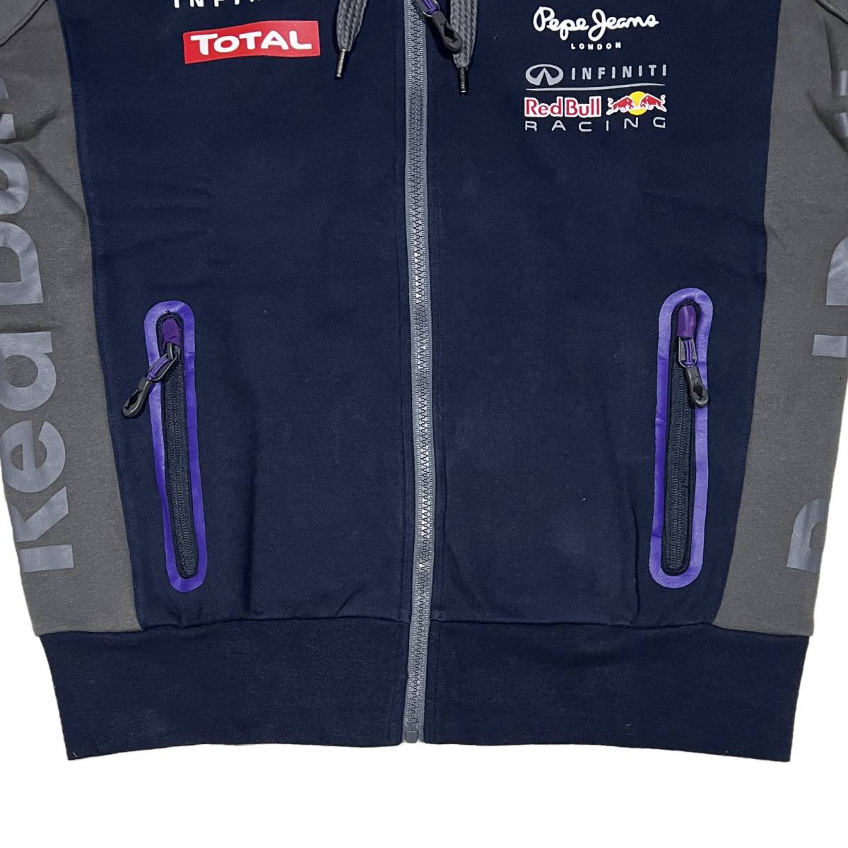 [並行輸入品] ペペジーンズ Pepe Jeans レッドブル Red Bull レーシング ジップアップ OTL2015パーカー（ネイビー）(M)_画像5