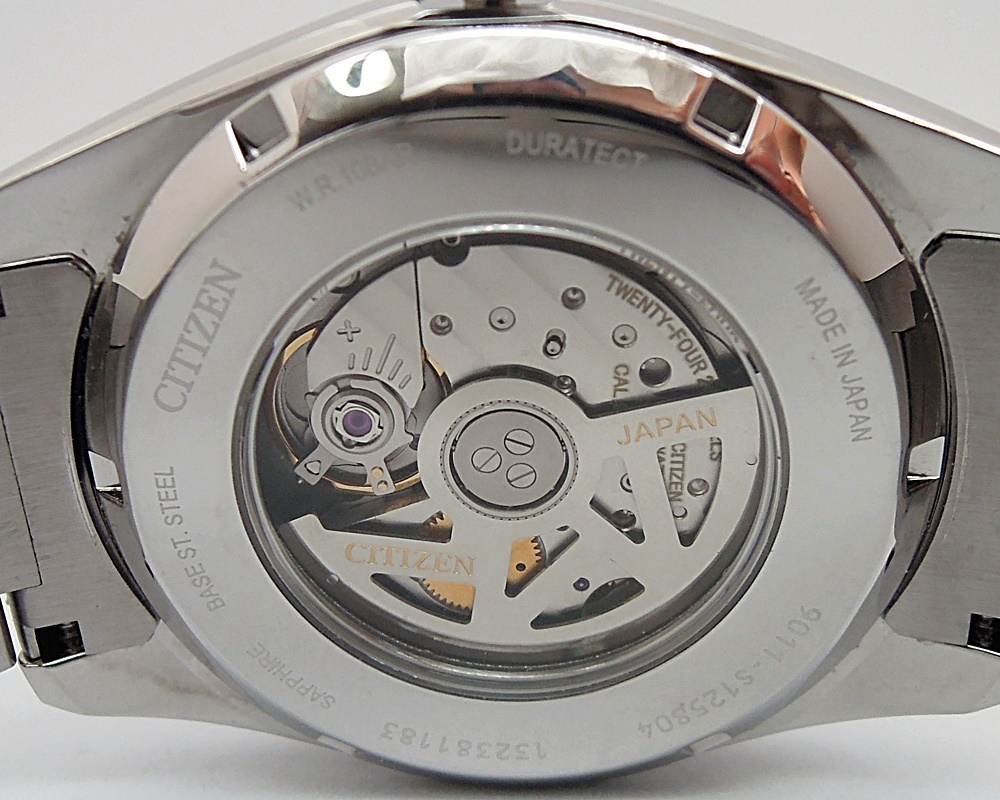 SS CITIZEN シチズン 9011-S125804 3針デイト付き裏スケ自動巻き SS CITIZEN シチズン 9011-S125804 3針デイト付き裏スケ自動巻き