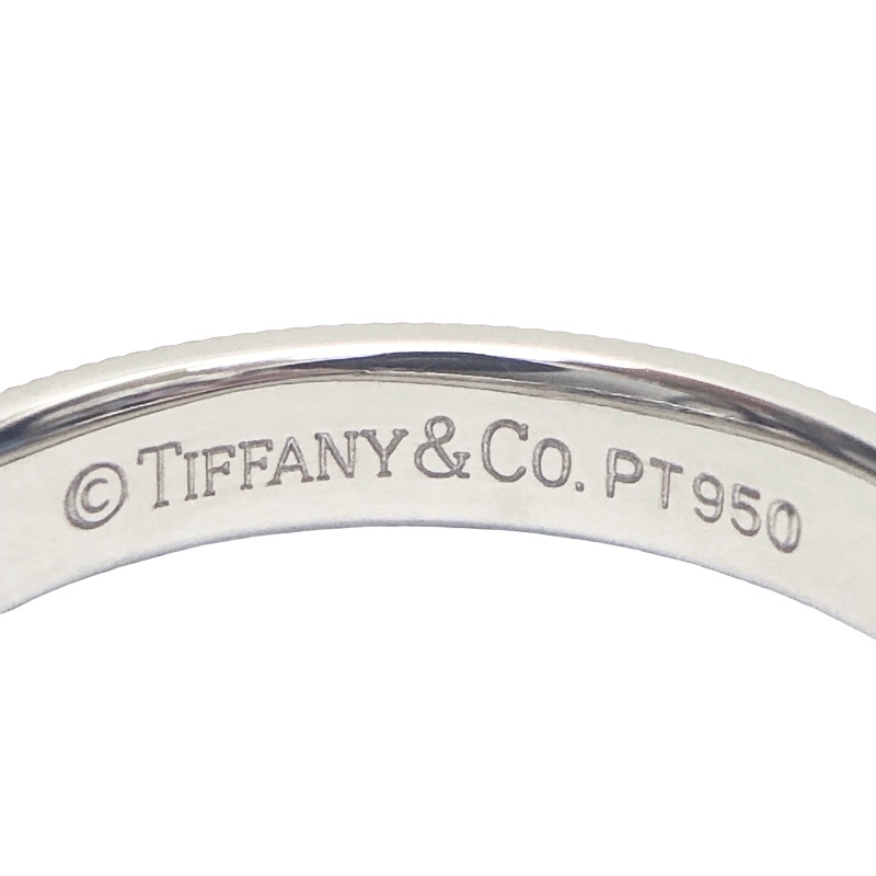 セール&特集> TiffanyCo ミルグレイン US8.5 18号 pt950 3mm jsu