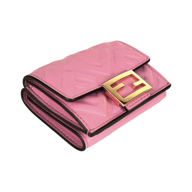 フェンディ FENDI バゲット マイクロ 三つ折り財布 8M0395 ピンク