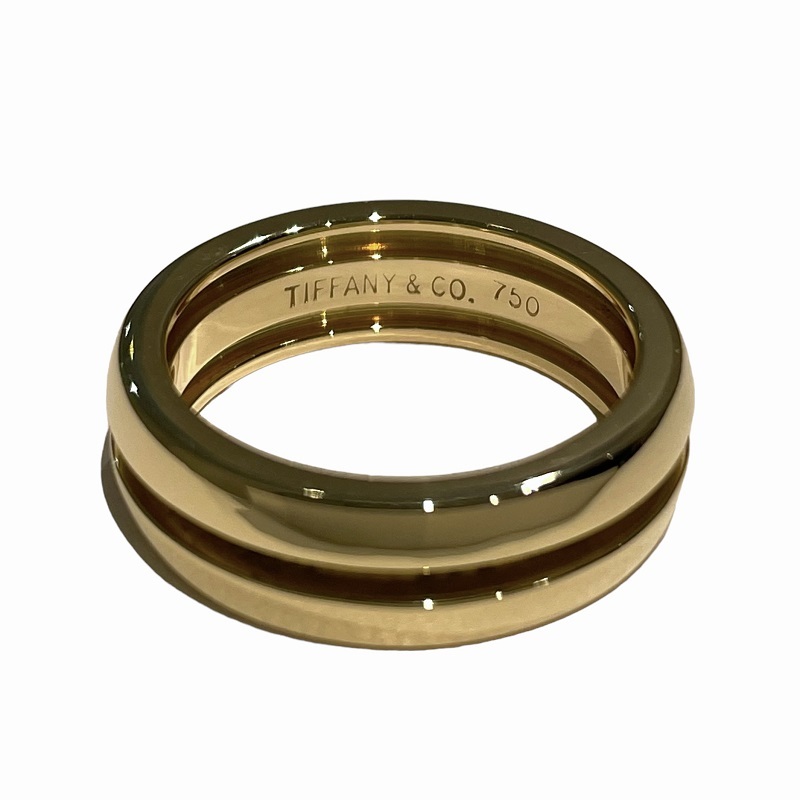 一番の ティファニー TIFFANY CO グルーブ ドライリング K18YG