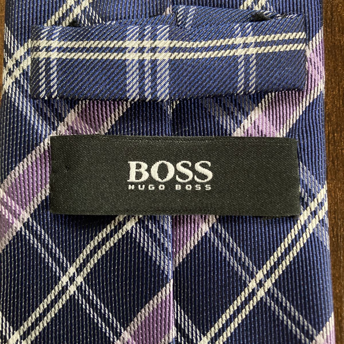 HUGO BOSS ヒューゴ ボス ネクタイ ネイビー パープル