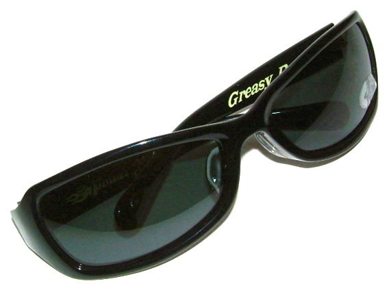 【時間指定不可】 サングラス セルフレーム レンズ 偏光 パワーロッド66 新品 (黒フレーム×スモークレンズ) 黒 眼鏡 バイク シェード バイカー ホットロッド セル、プラスチックフレーム