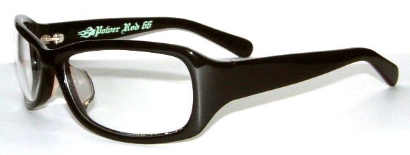 新品 パワーロッド66 偏光 レンズ セルフレーム サングラス (黒フレーム×スモークレンズ) ホットロッド バイカー シェード バイク 眼鏡 黒_形状のサンプル画像です！