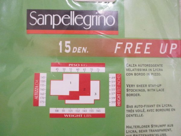 ◆　Sanpellegrino 　◆　イタリア製　ストッキング　15 DEN. FREE UP SIZE2 （30120）　_画像3