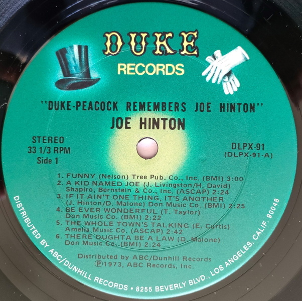 Joe Hinton【US盤 Blues LP】 Duke・Peacock Remembers (ABC DLPX-91) 1973年/ジョー・ヒントン_画像4