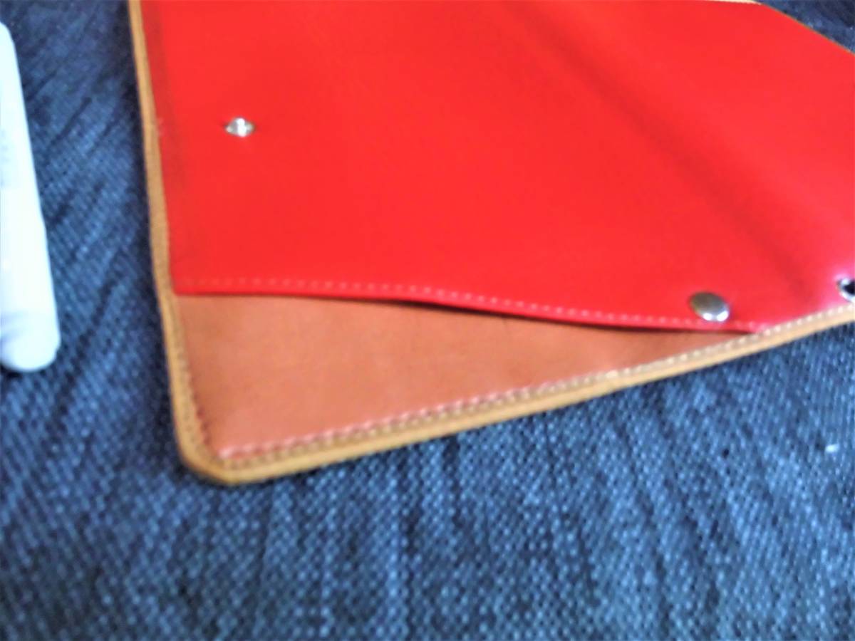 A5 размер [ ремень прекращение Cover pocke покрытие ] кожзаменитель # новый красный /nme