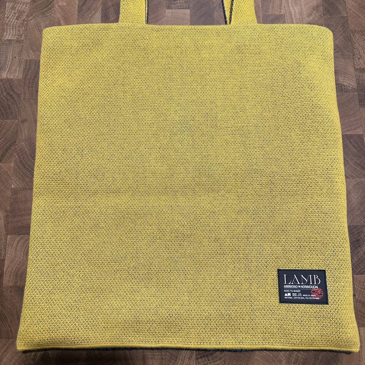 編み物⭐︎堀ノ内×『LAMB/ラム』コラボ ニットトート 山吹 camping.com