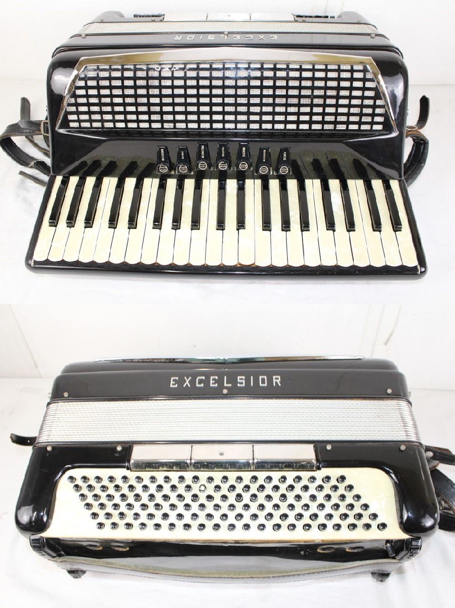 現状品 アコーディオン エキセルシャー Model N° 308 音楽 楽器 excelsior【当店直接引取り可】 33N02521の画像7