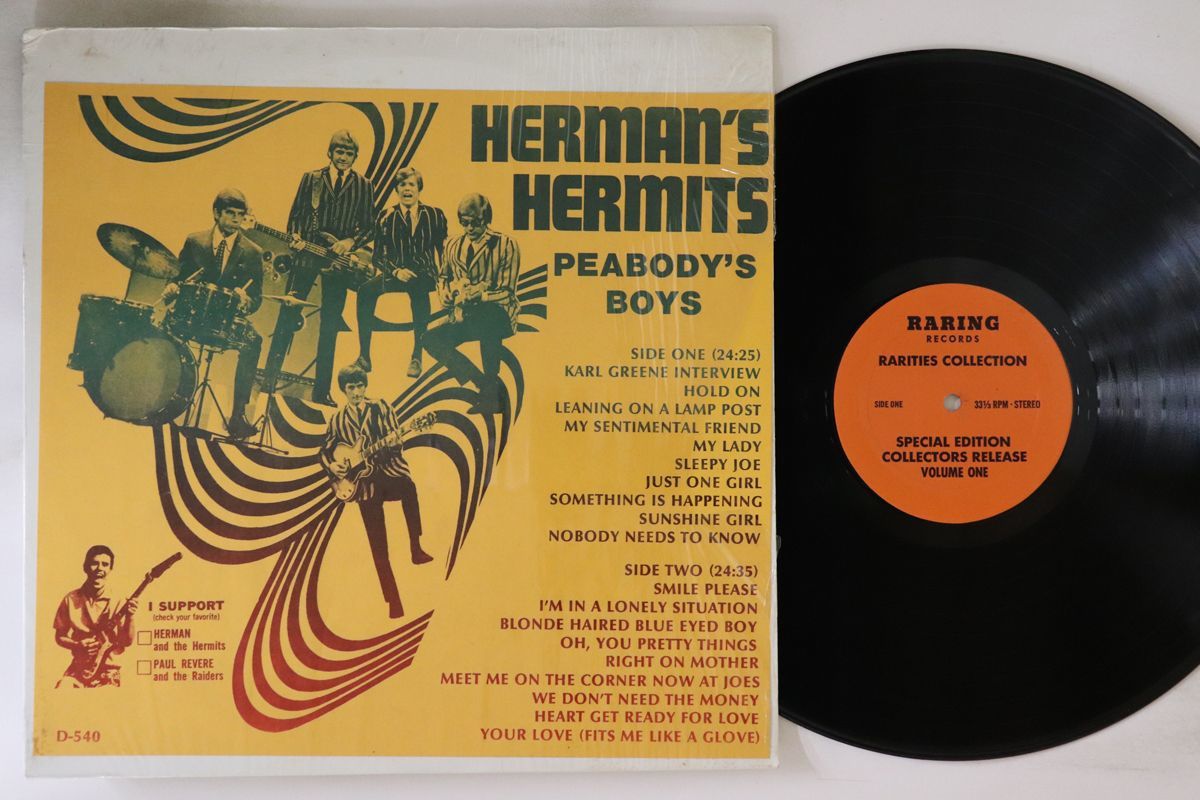 米LP Herman's Hermits Peabody's Boys D540 RARING /00260_画像1