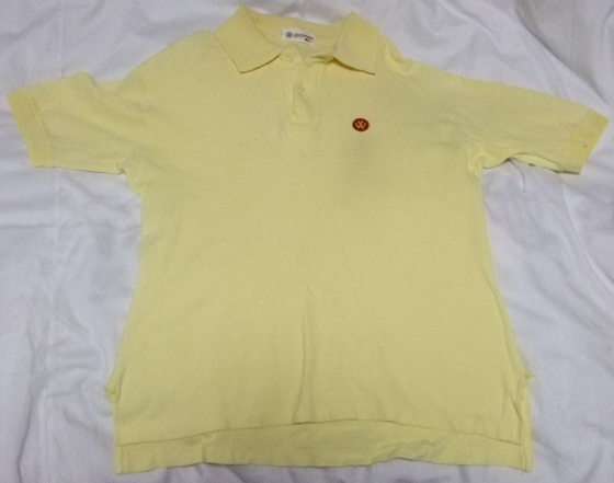 VOLKSWAGENロゴ入りポロシャツ(黄色)。_画像1