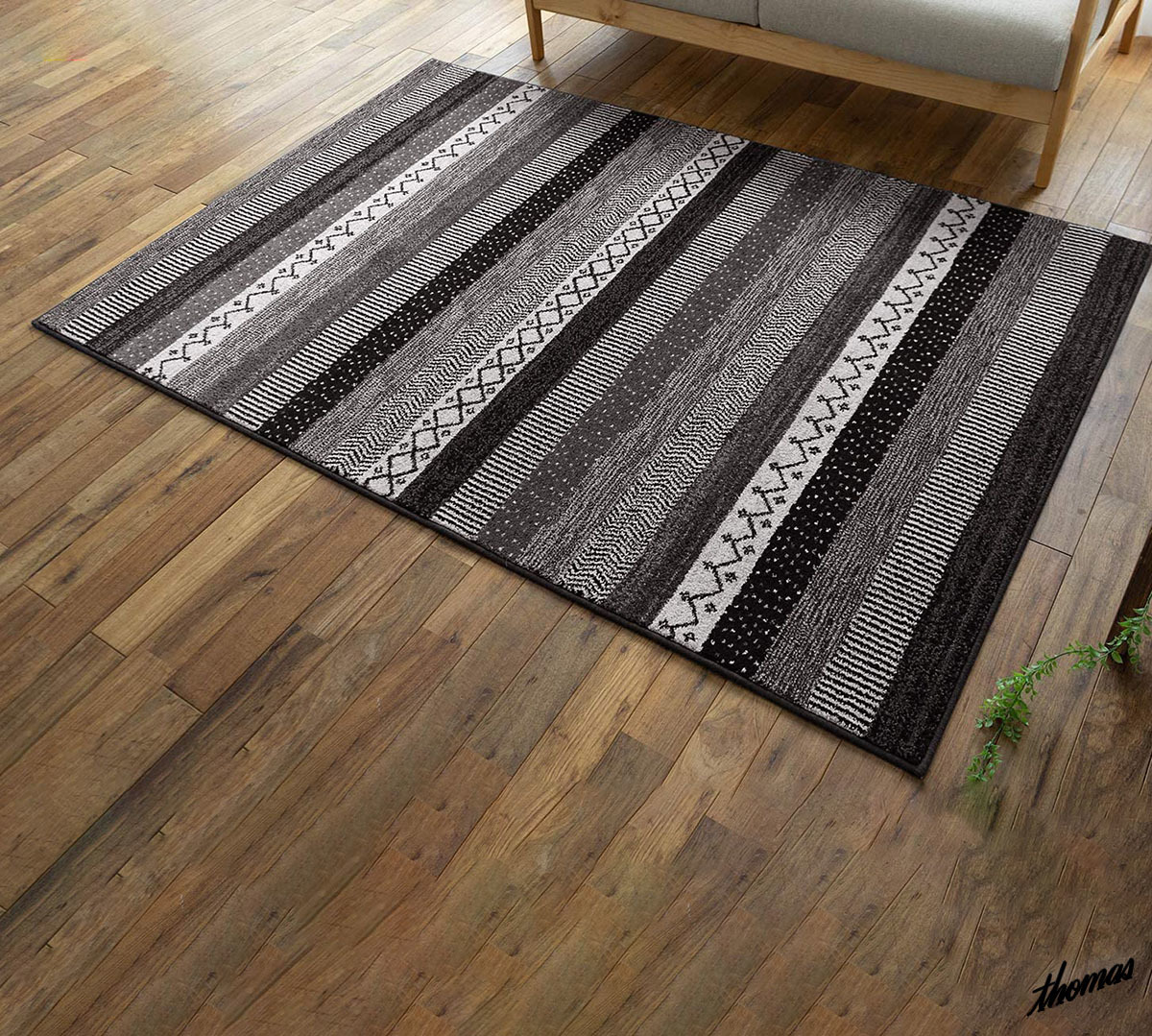 生まれのブランドで ◆彩色豊かでおしゃれなボーダーデザイン◆ ラグマット 80×150cm ウィルトン織 お手入れ楽々 床暖房対応 インテリア カーペット グレー ラグ一般 生まれのブランドで ◆彩色豊かでおしゃれなボーダーデザイン◆ ラグマット 80×150cm ウィルトン織 お手入れ楽々 床暖房対応 インテリア カーペット グレー ラグ一般