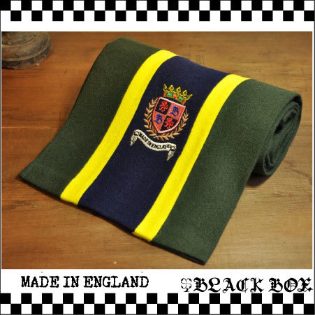 新品 英国製 オリジナル スクールマフラー カレッジスカーフ MADE IN ENGLAND イギリス UK GB イングランド mods モッズ punk パンク 1