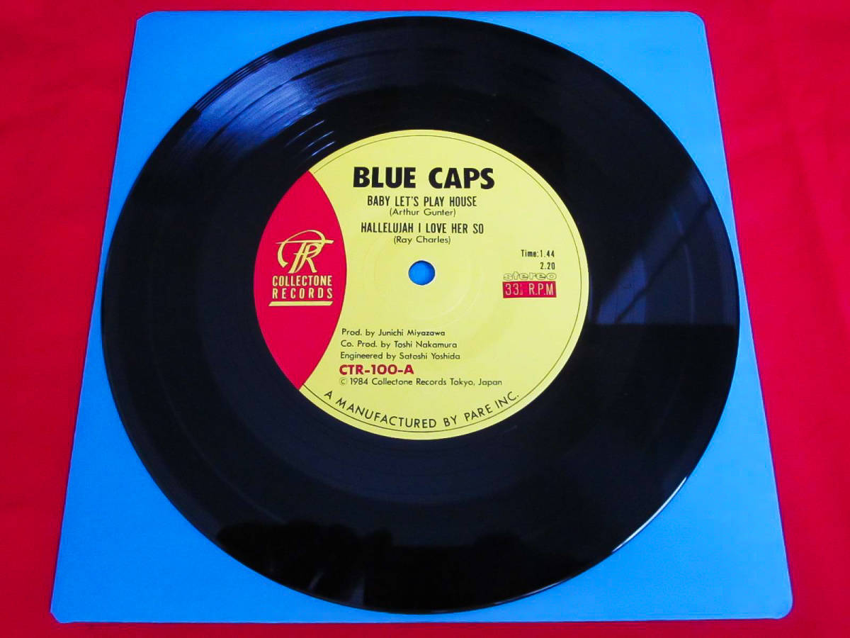  prompt decision [ beautiful goods ]* ultra rare 80 period that time thing record * BLUE CAPS blue cap s[HEAT UP CRAZY KID](1984 year ) Neo roka rockabilly 