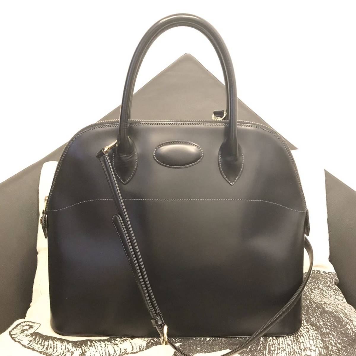 良品 ハンドバッグ ショルダーバッグ サイズ35 2WAY 黒|PayPayフリマ