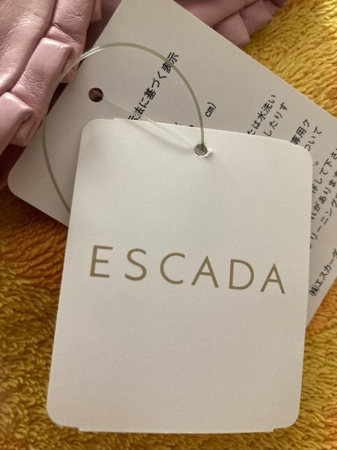 ESCADA Escada sheepskin leather gloves p reverse side silk 7(S)