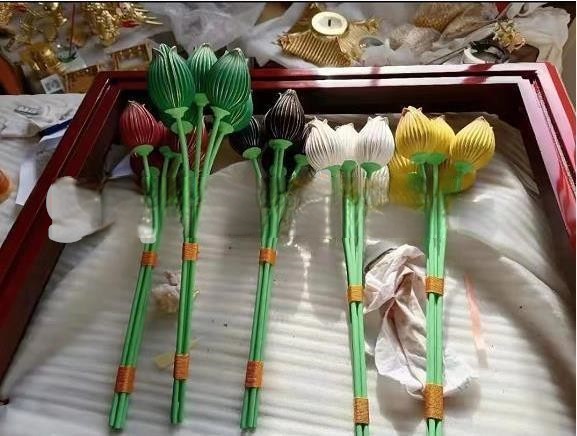 ヤフオク! - 5点セット 真言宗 常花 極彩色 金泥で描く 木彫...