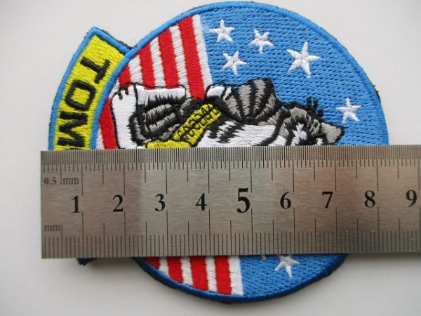 【送料無料・ベルクロ付】アメリカ海軍トムキャットTOMCATパッチ刺繍ワッペン/F-14戦闘機patchトップガンTOM CAT攻撃戦隊USN米軍NAVY M8の画像8