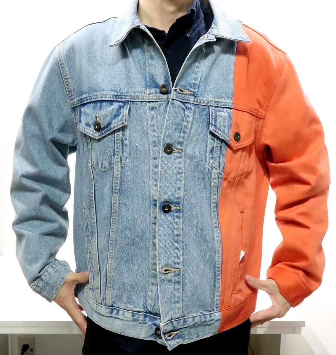美品】off-white デニムジャケット-